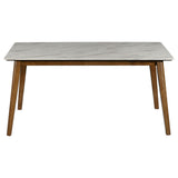 Everett Rectangular Dining Table Set Natural Walnut
