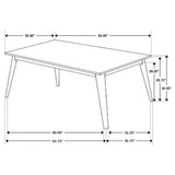 Everett Rectangular Dining Table Set Natural Walnut