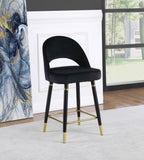 Lindsey Velvet Upholstered Counter Chair (Set of 2)