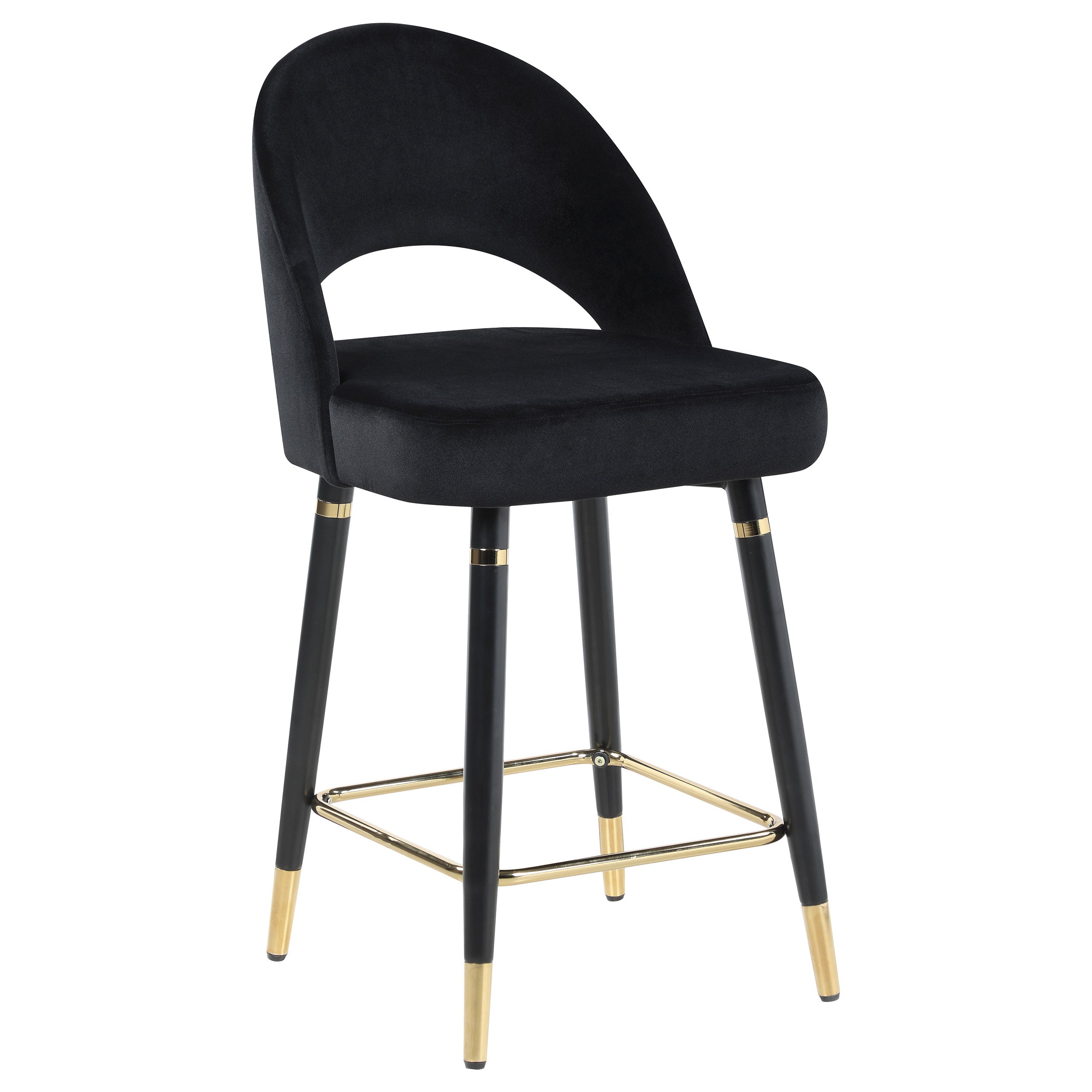 Lindsey Velvet Upholstered Counter Chair (Set of 2)