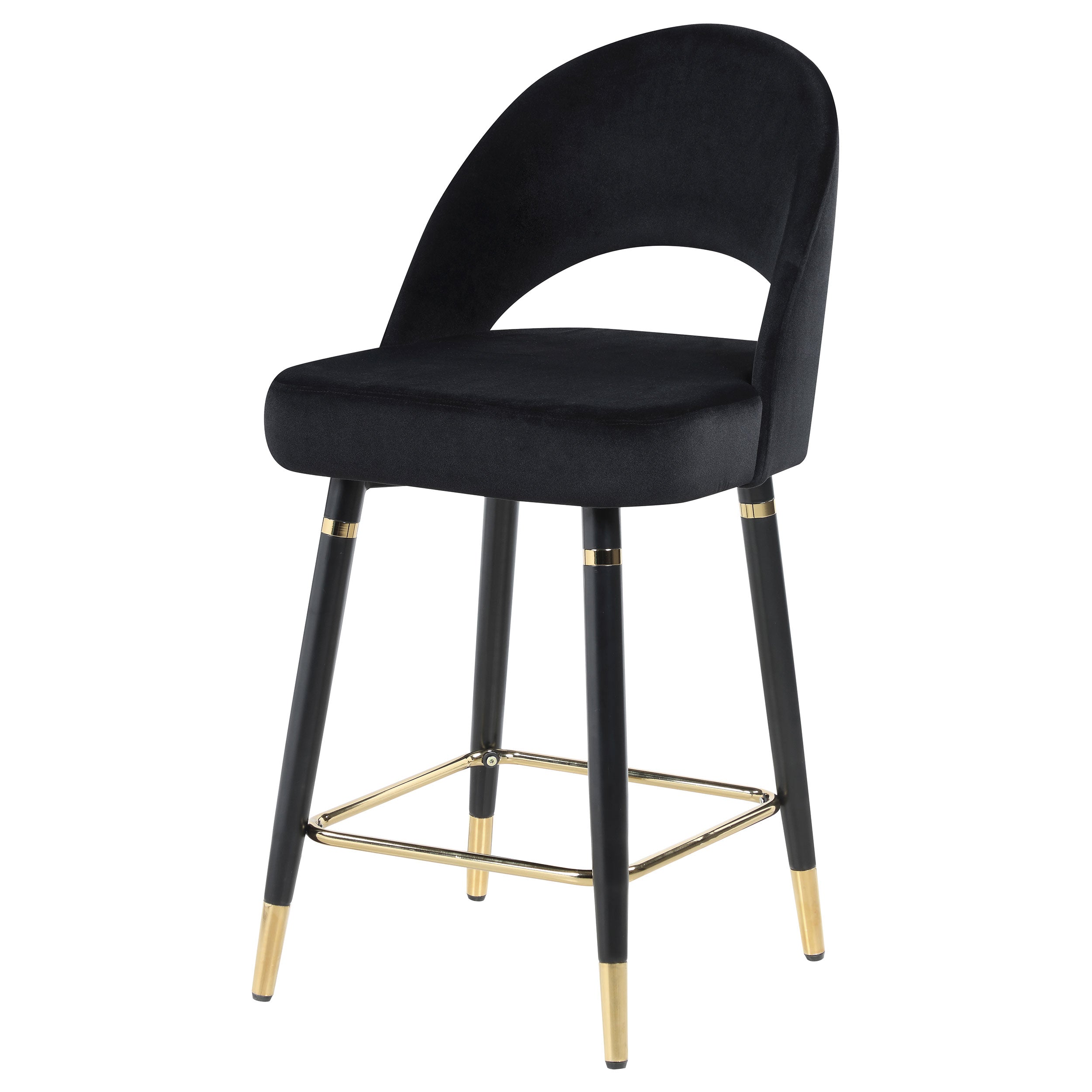 Lindsey Velvet Upholstered Counter Chair (Set of 2)