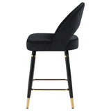 Lindsey Velvet Upholstered Counter Chair (Set of 2)