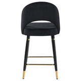 Lindsey Velvet Upholstered Counter Chair (Set of 2)