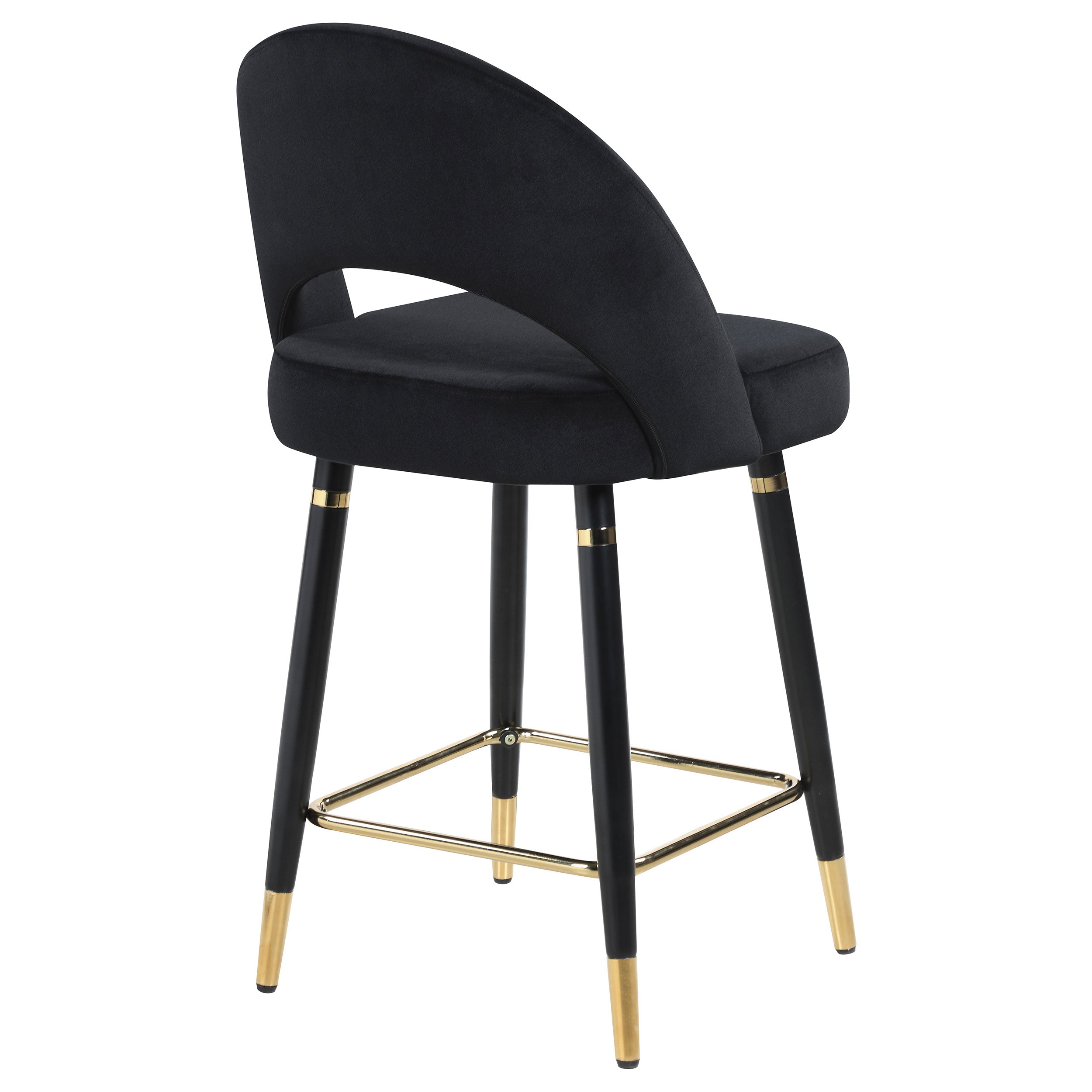 Lindsey Velvet Upholstered Counter Chair (Set of 2)