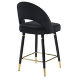 Lindsey Velvet Upholstered Counter Chair (Set of 2)