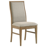 Adina Extension Dining Set Distressed Light Brown