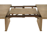 Adina Extension Dining Set Distressed Light Brown