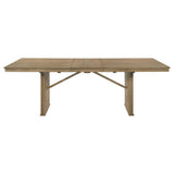 Adina Extension Dining Set Distressed Light Brown