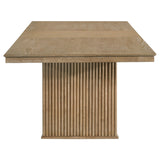 Adina Extension Dining Set Distressed Light Brown
