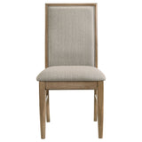 Adina Extension Dining Set Distressed Light Brown