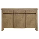 Adina Extension Dining Set Distressed Light Brown