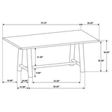 Duncan 71-inch Rectangular Wood Dining Room Table Washed Oak