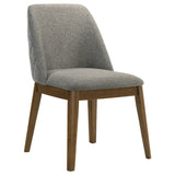 Franklin 5-piece Round Dining Table Set Grey and Dark Oak