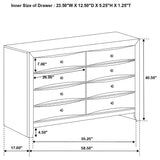 Briana 8-drawer Dresser Black