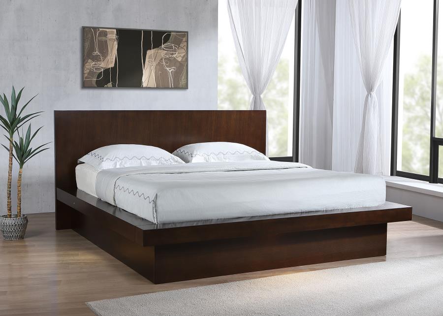 Jessica Wood LED Panel Bed