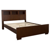 Jessica Wood LED Storage Bookcase Bed Cappuccino