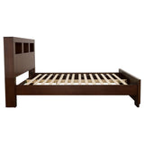 Jessica Wood LED Storage Bookcase Bed Cappuccino