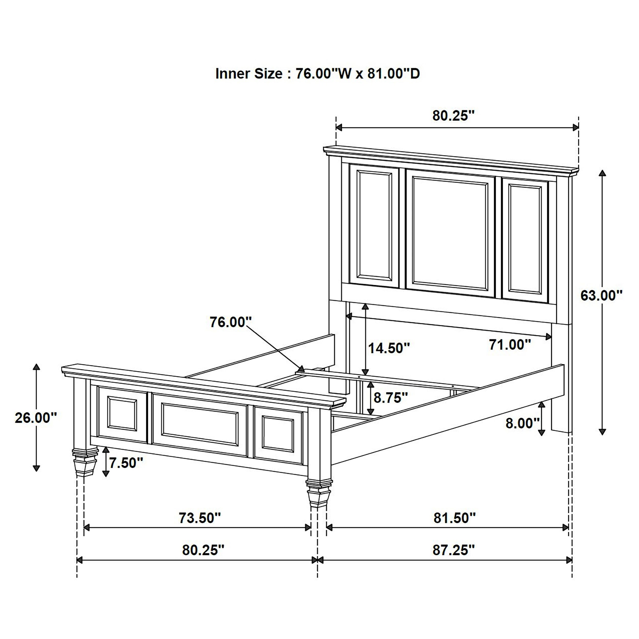 Sandy Beach Wood Panel Bed