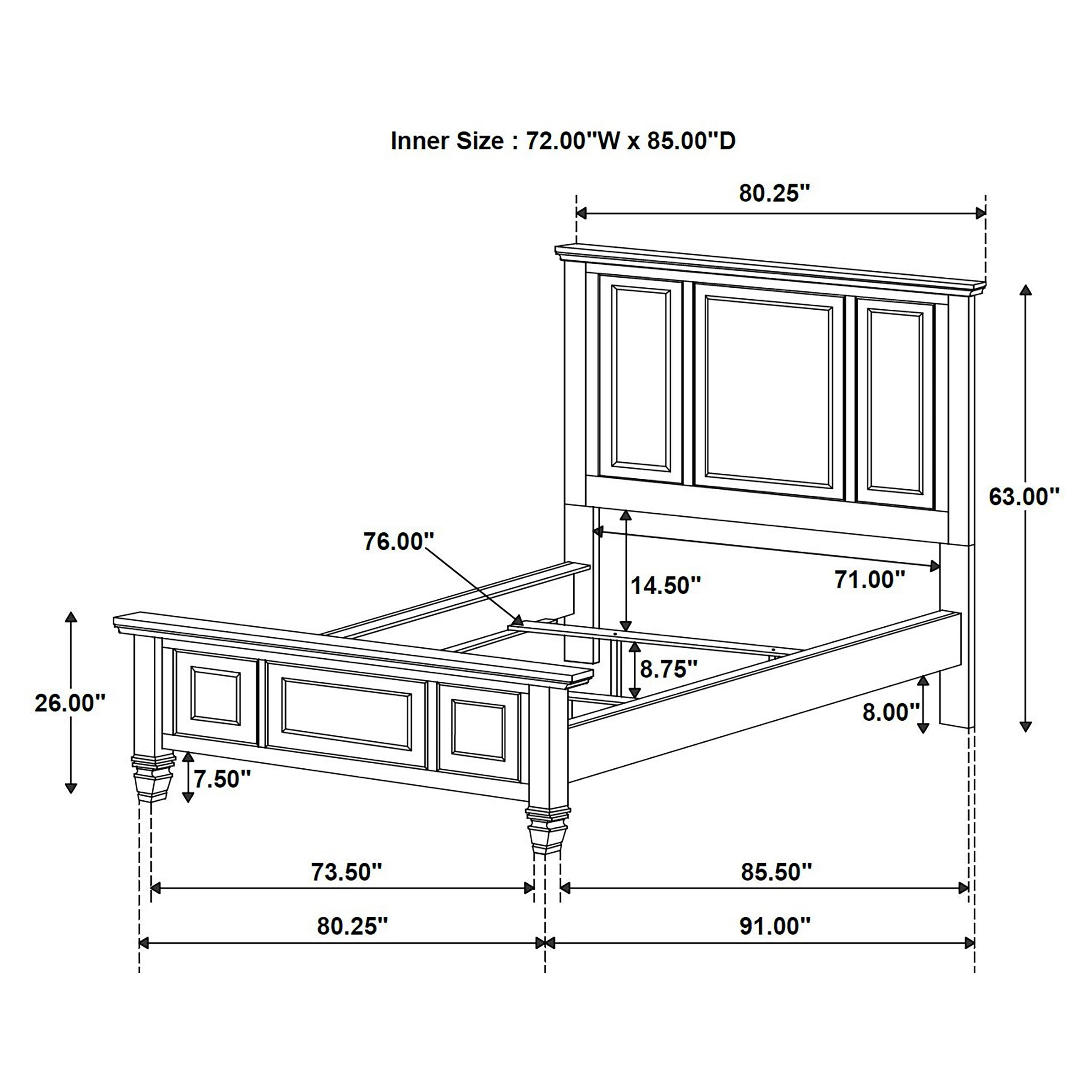 Sandy Beach Wood Panel Bed