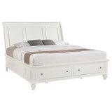 Sandy Beach Wood Storage Panel Bed