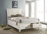 Sandy Beach Wood Storage Panel Bed