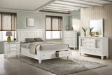 Sandy Beach Wood Storage Panel Bed