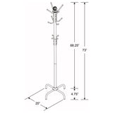 Collier 12 Hook Freestanding Coat Rack Hat Hanger Black