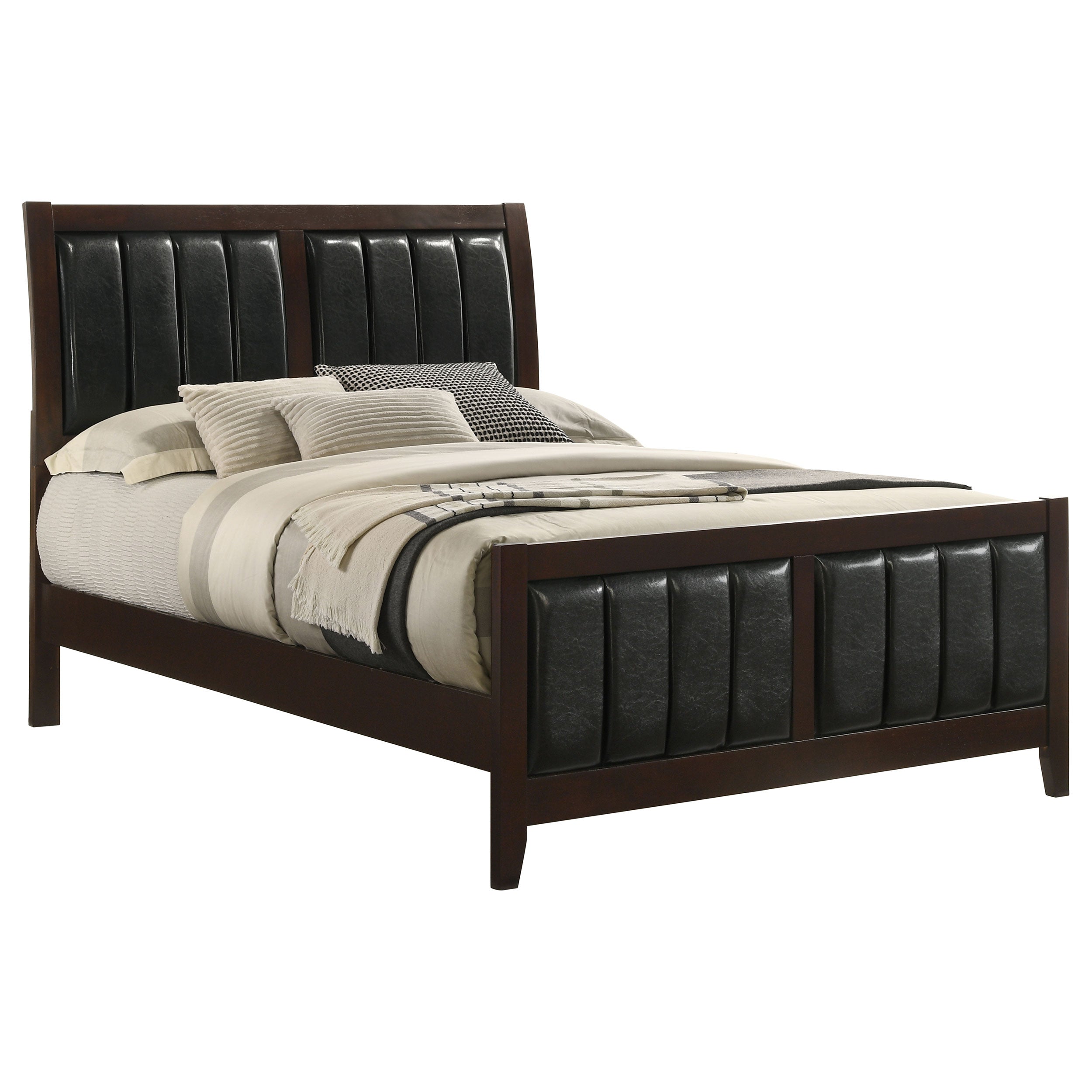 Carlton Wood Panel Bed Cappuccino