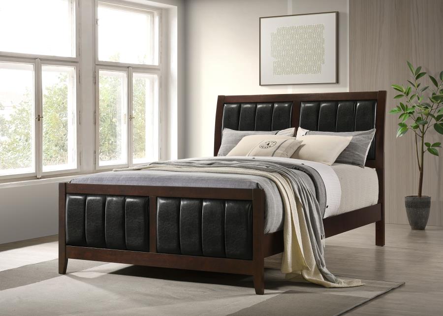 Carlton Wood Panel Bed Cappuccino
