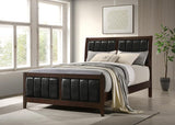 Carlton Wood Panel Bed Cappuccino