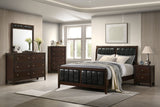 Carlton Wood Panel Bed Cappuccino