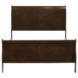 Louis Philippe Wood Sleigh Bed
