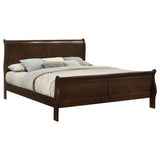 Louis Philippe Wood Sleigh Bed