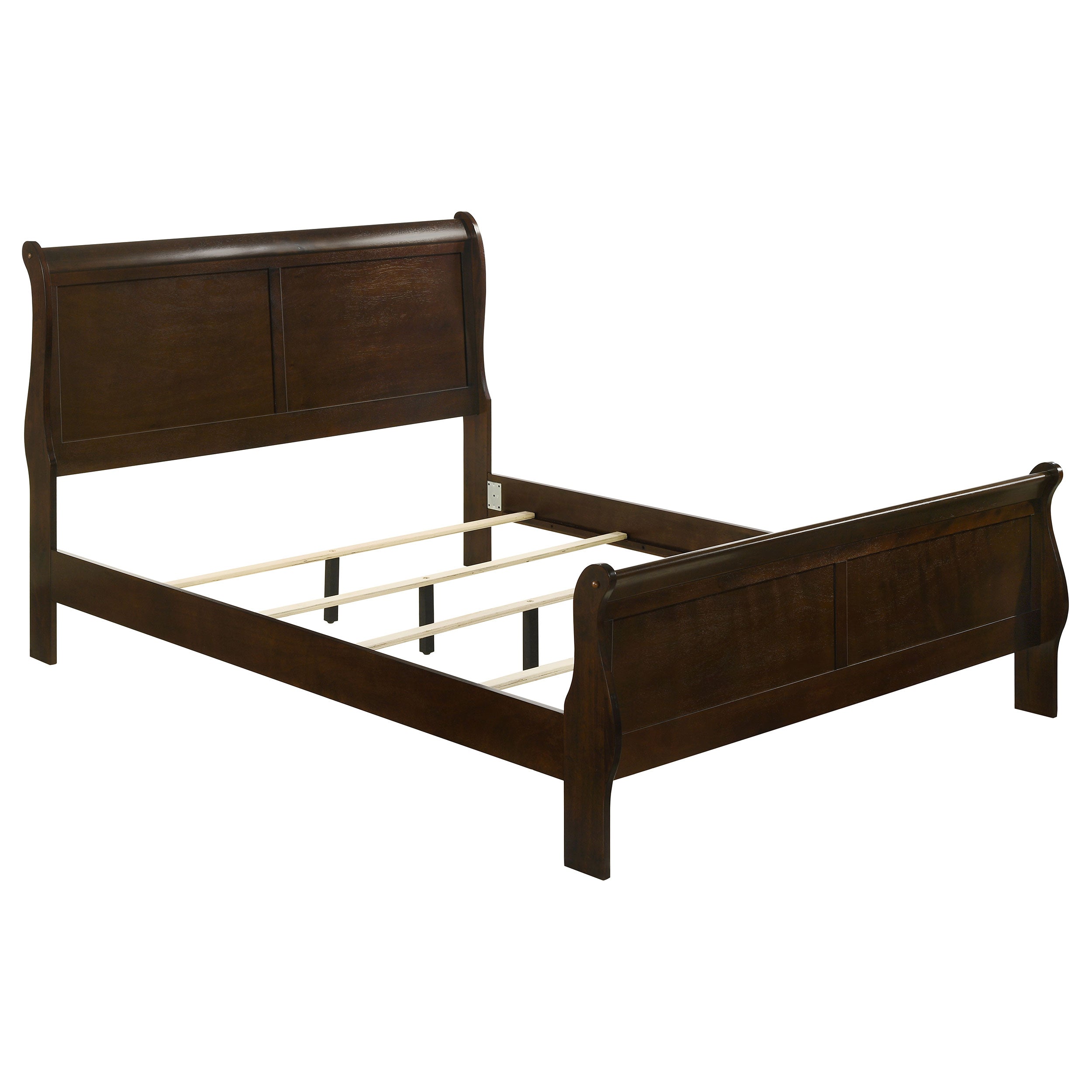 Louis Philippe Wood Sleigh Bed