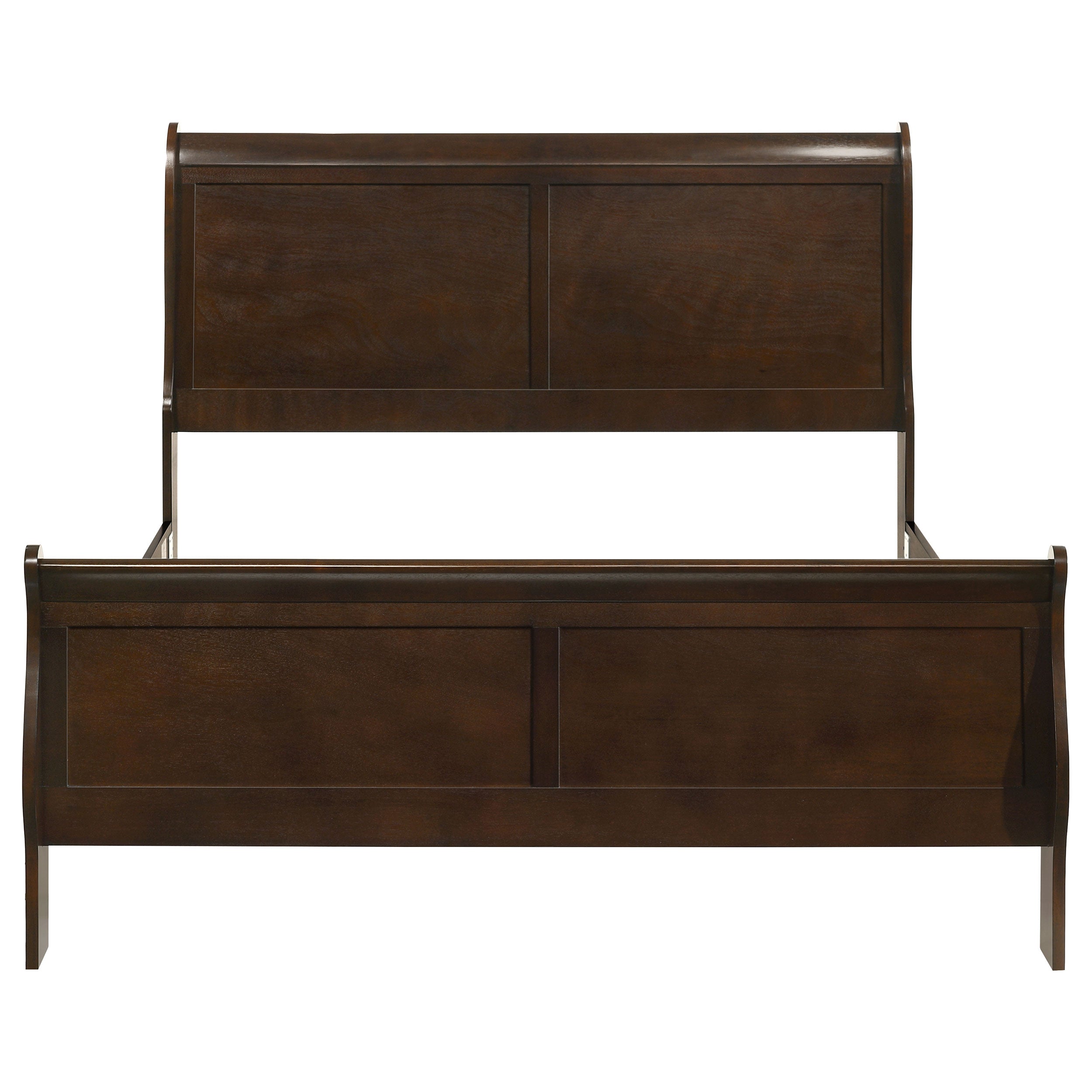 Louis Philippe Wood Sleigh Bed