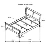 Louis Philippe Wood Sleigh Bed