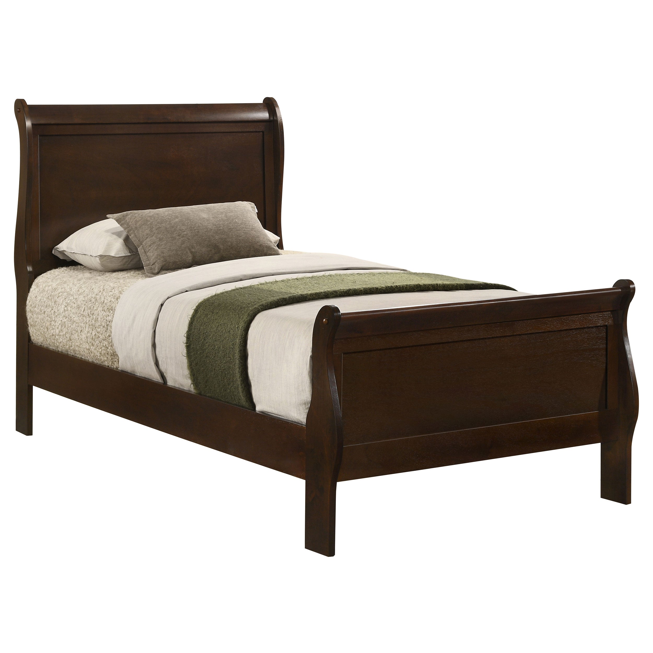 Louis Philippe Wood Sleigh Bed