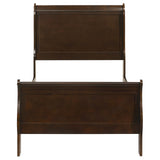 Louis Philippe Wood Sleigh Bed