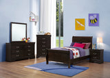Louis Philippe Wood Sleigh Bed