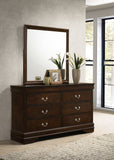 Louis Philippe 6-drawer Dresser with Mirror