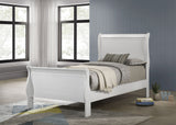 Louis Philippe Wood Sleigh Bed