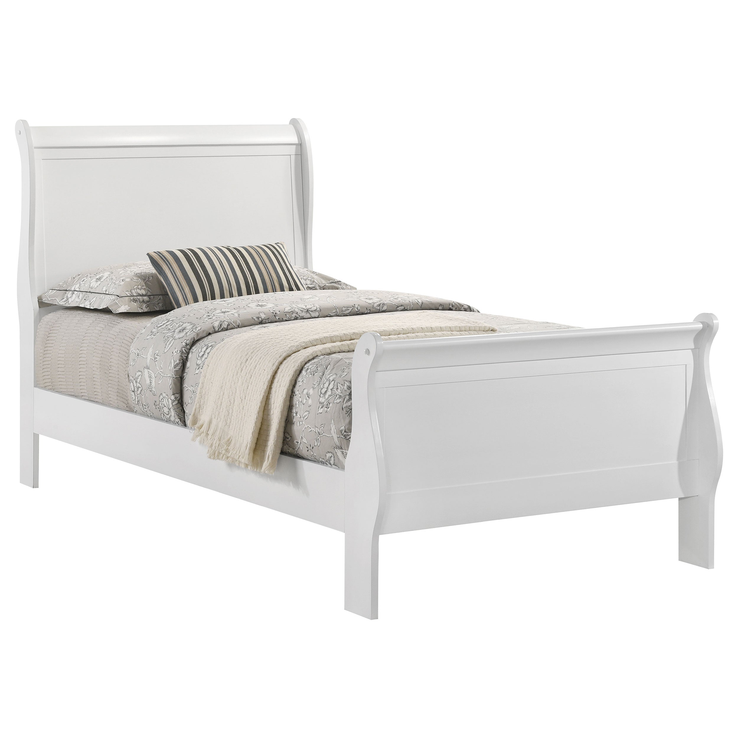 Louis Philippe Wood Sleigh Bed