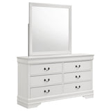 Louis Philippe 6-drawer Dresser with Mirror