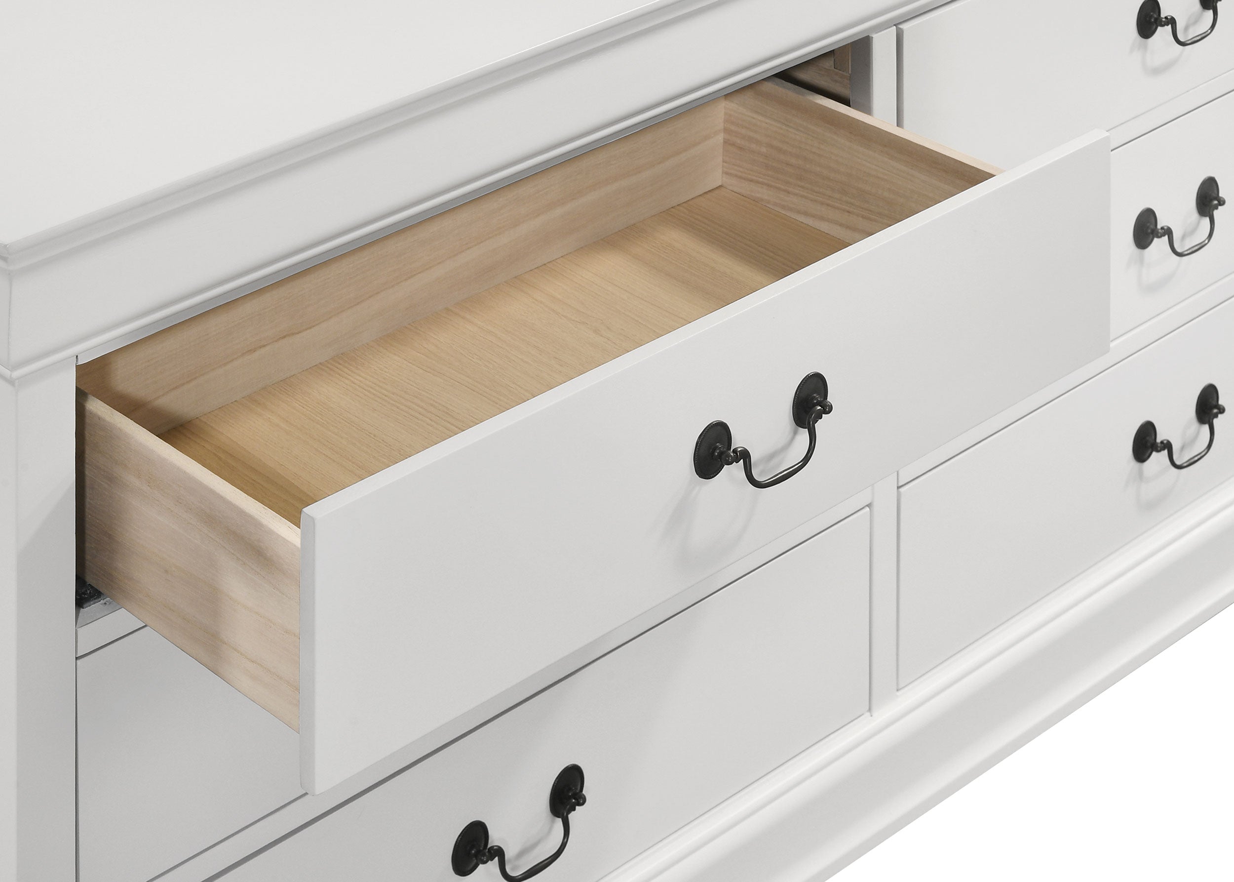 Louis Philippe 6-drawer Dresser with Mirror