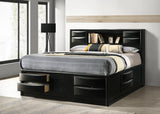 Briana Wood Storage Bookcase Bed