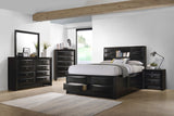 Briana Wood Storage Bookcase Bed
