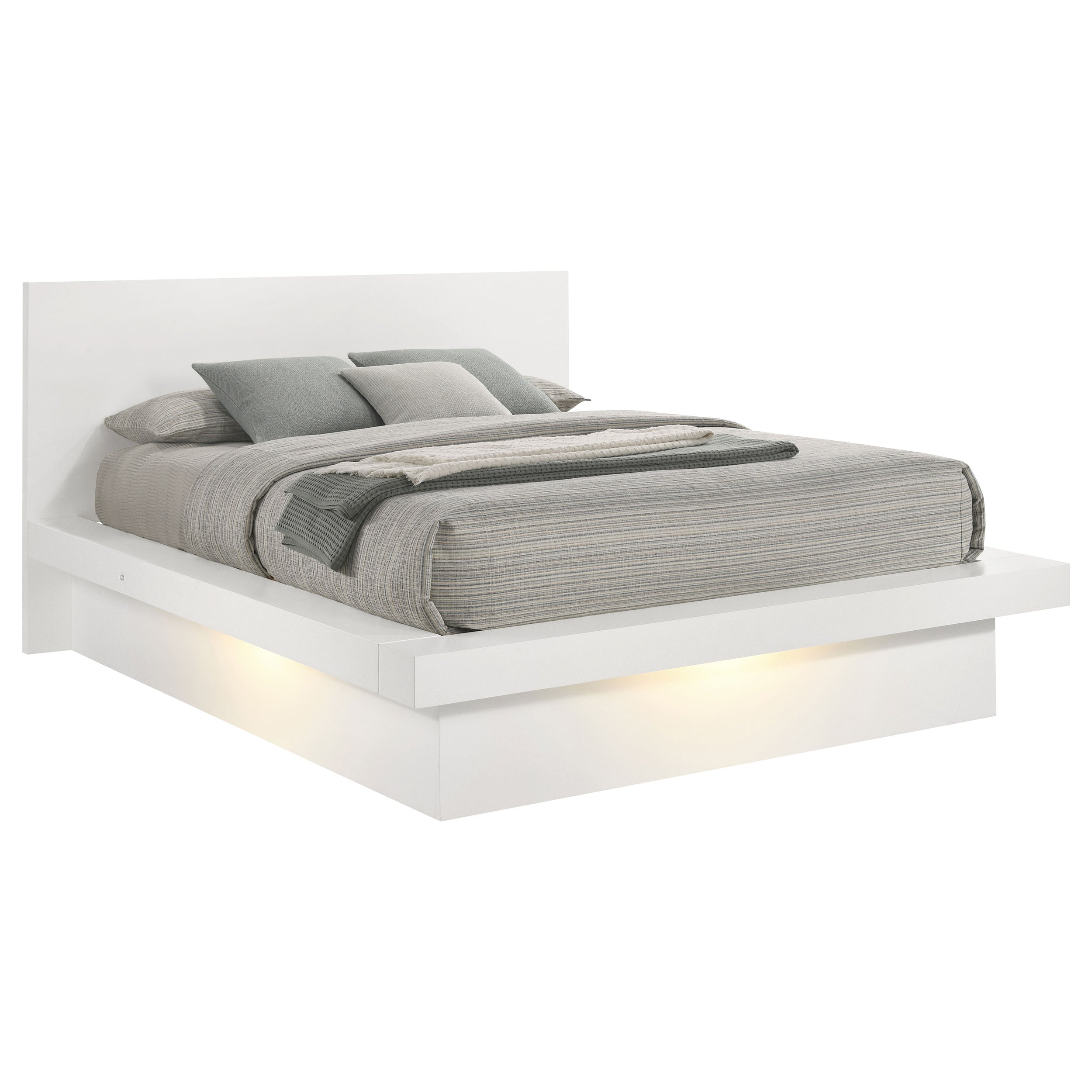 Jessica Wood LED Panel Bed