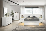 Jessica Wood LED Panel Bed