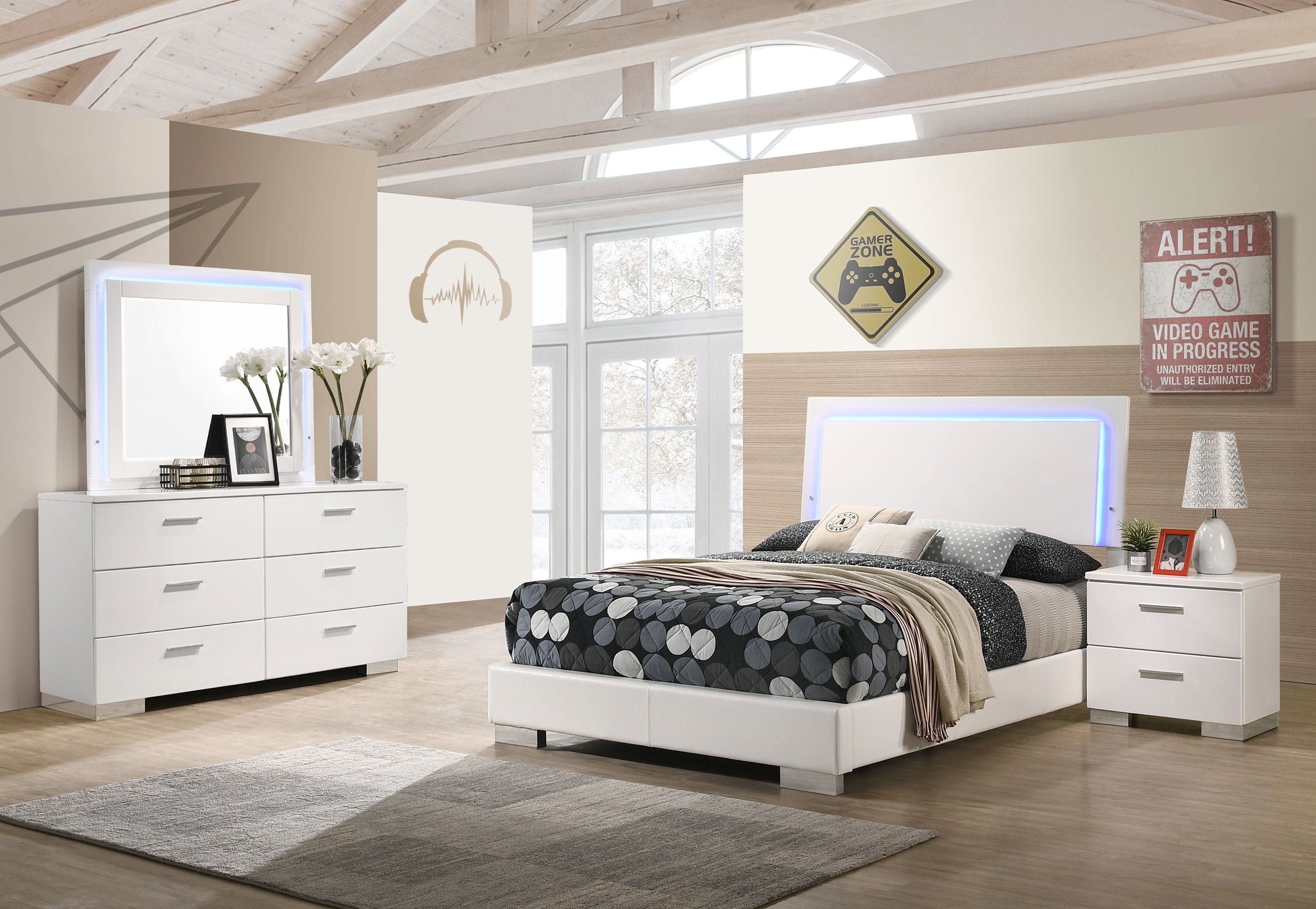 Felicity Bedroom Set High Gloss