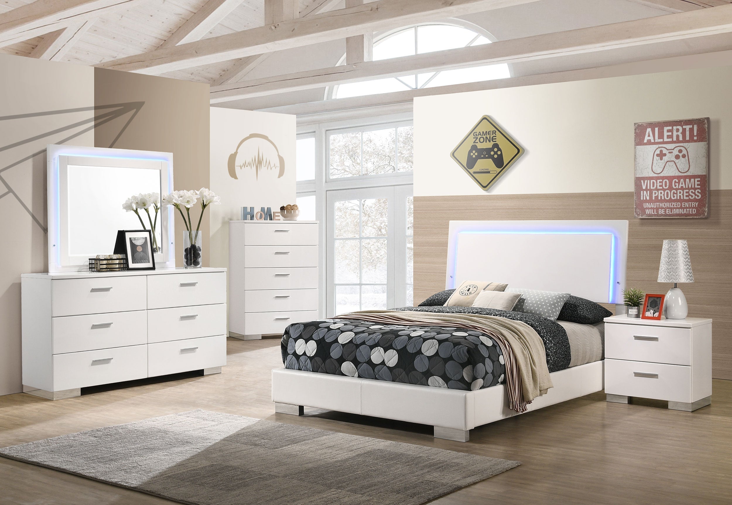 Felicity Bedroom Set High Gloss